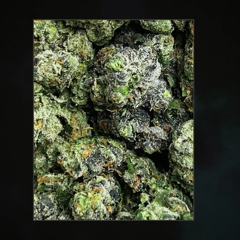 MOB THCA flower, trichome close-up (c0k5-ixe-mob-big)