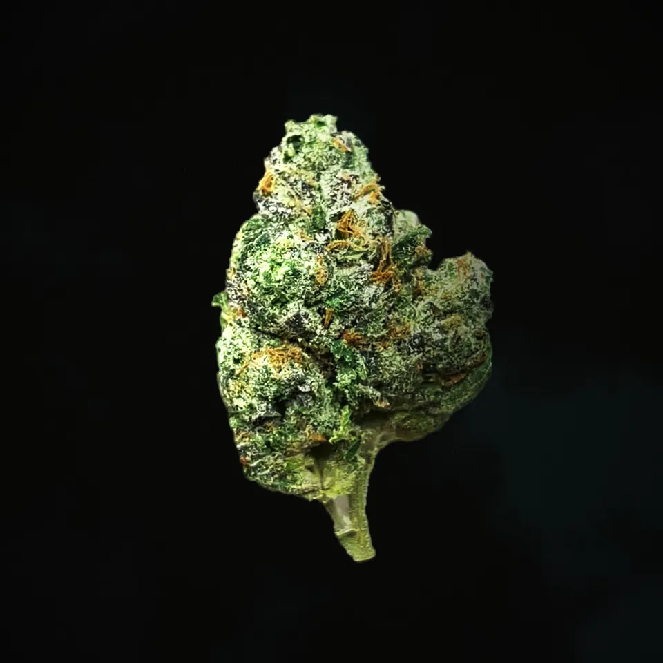 MOB THCA flower, macro on black (c0k5-ixe-mob-big)